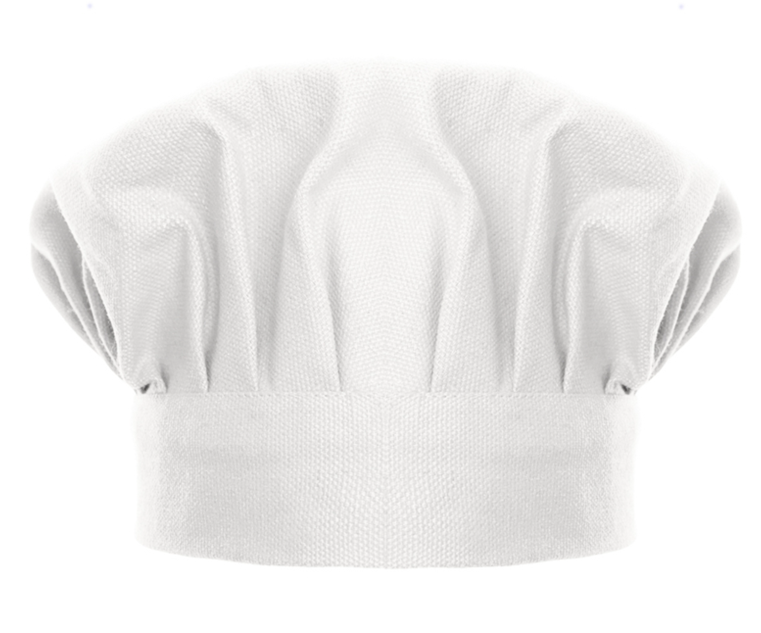 White chef's hat on a white background