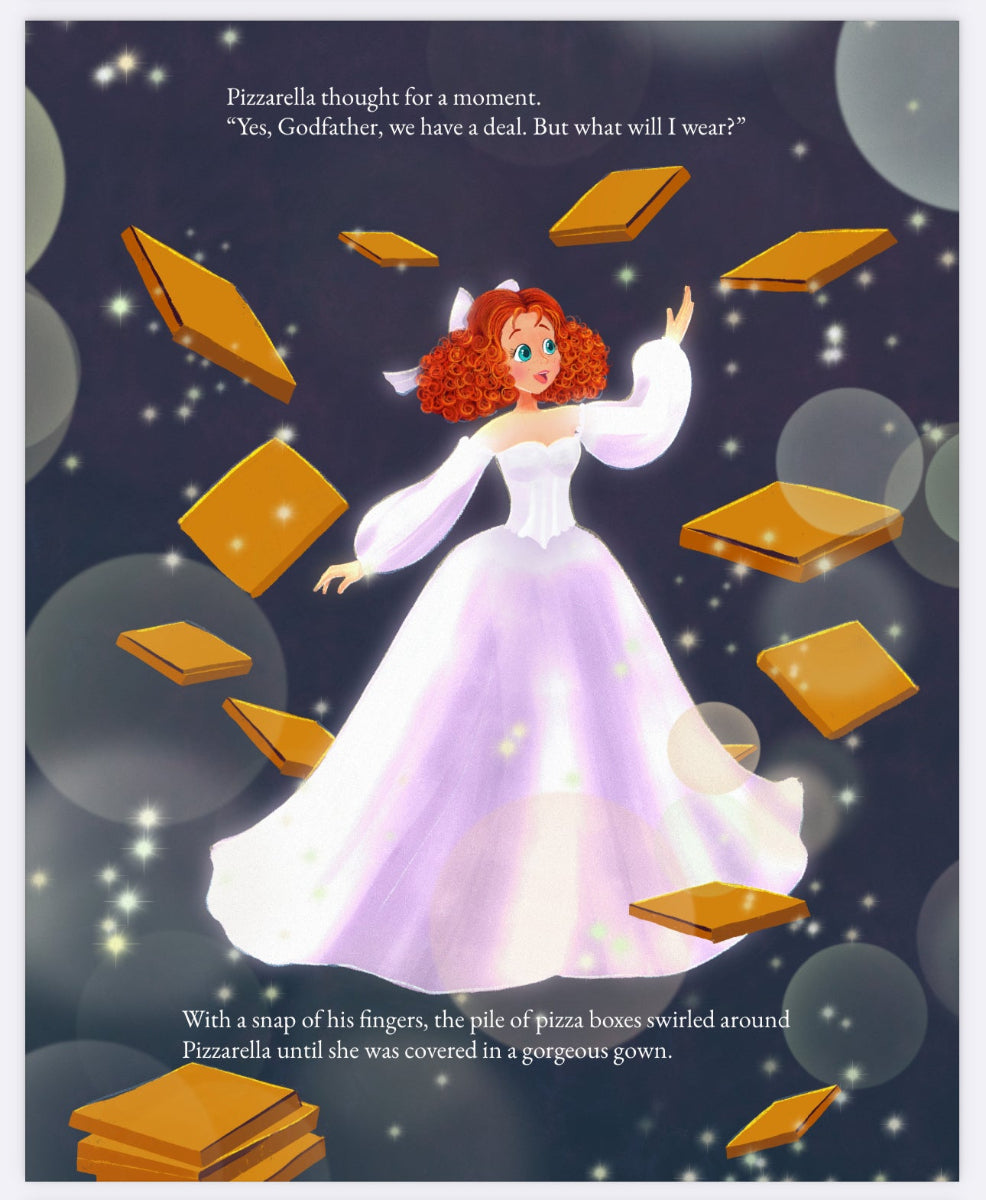 Pizza boxes transform into a Beautiful ball gown for Pizzarella